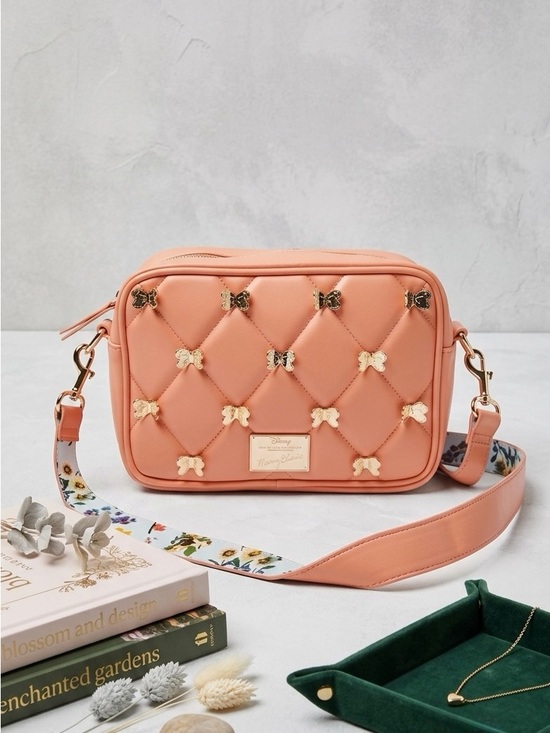 Disney Handbags - Disney Mary Blair Alice in Wonderland Quilted Crossbody Bag Coral